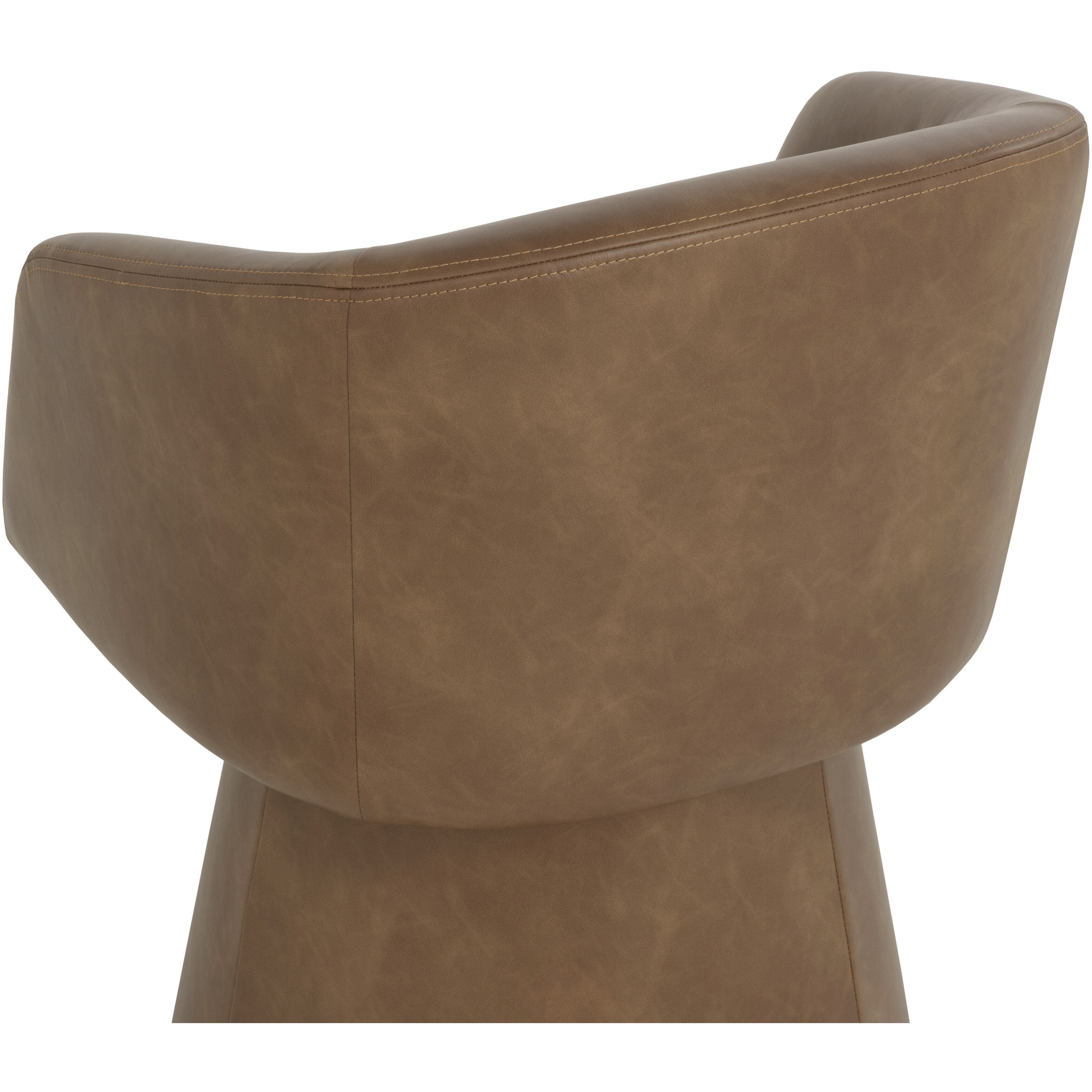 Etta Copley Cognac Swivel Dining Armchair